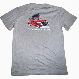 Southern Tide Kids Christmas Snowy Truck T-Shirt XL (16)